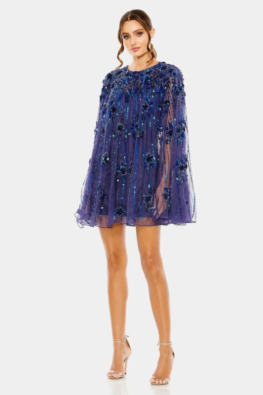 High Neck Embellished Trapeze Dress sold by Lord & Taylor