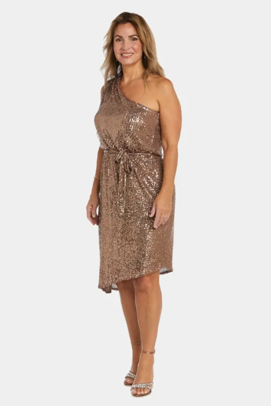 Short One Shoulder Sequin Dress sold by Lord & Taylor