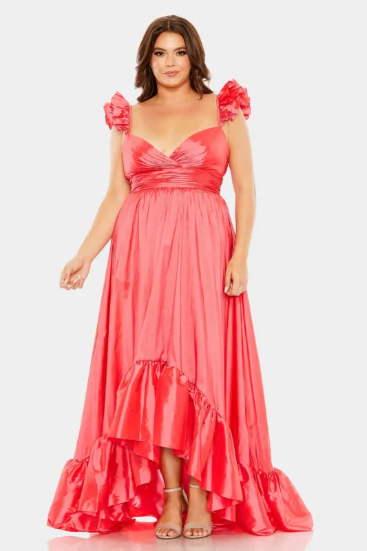 Ruffle Strap High Low Gown sold by Lord & Taylor