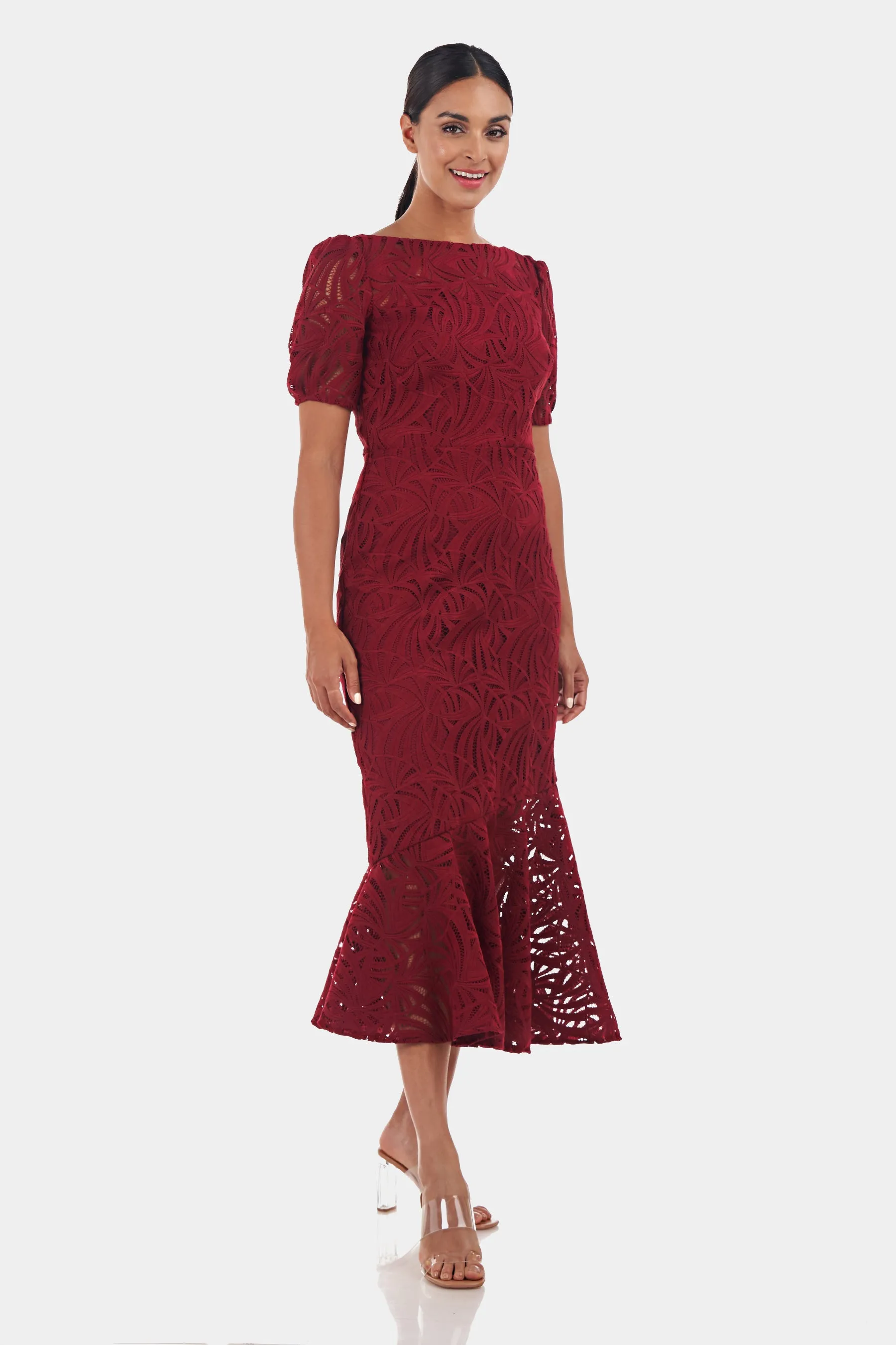 Zoey Lace Tea Length Dress sold by Lord & Taylor product image thumbnail 4