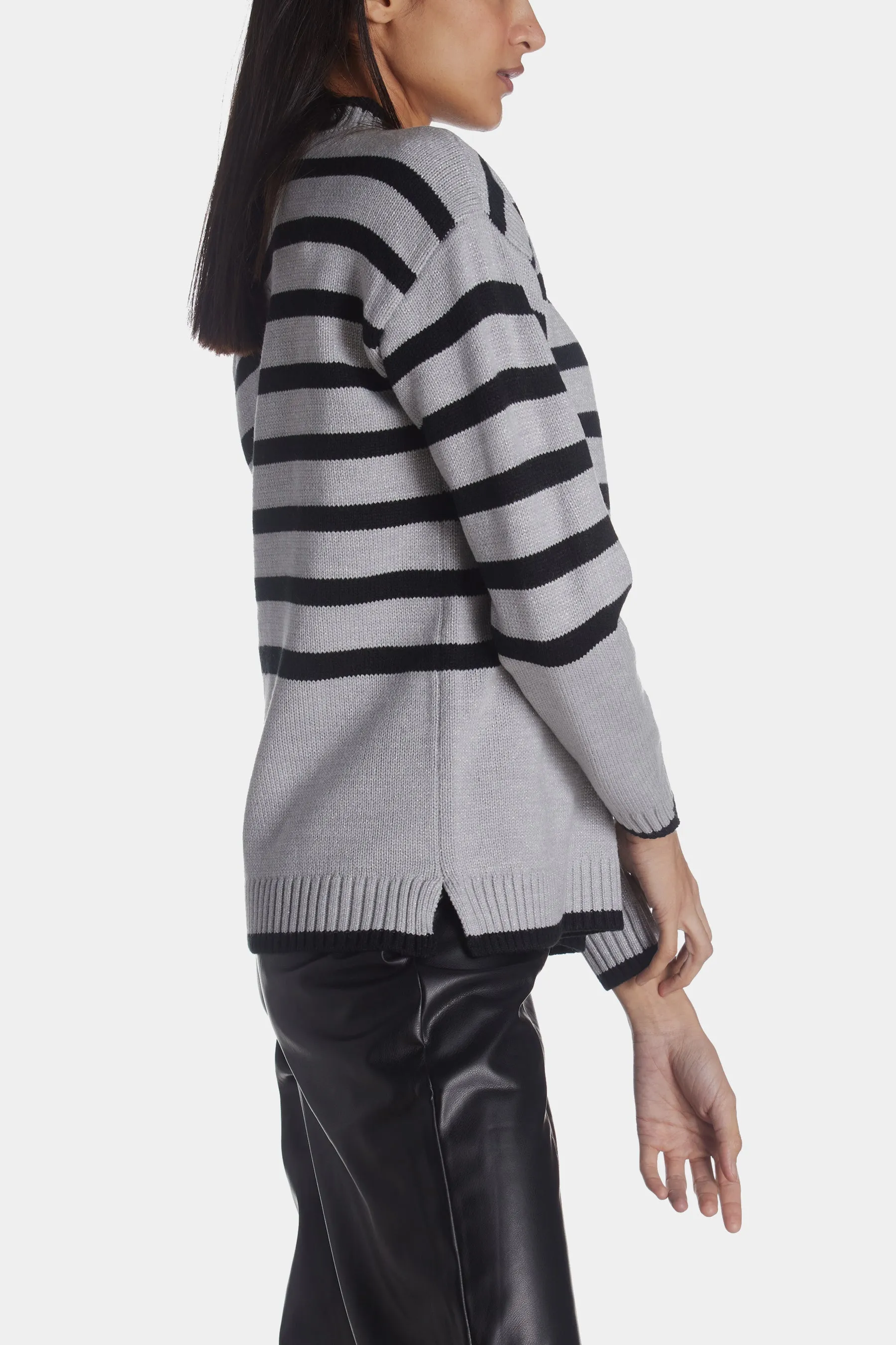 Mockneck Stripe Sunglass Pocket sold by Lord & Taylor product image thumbnail 4