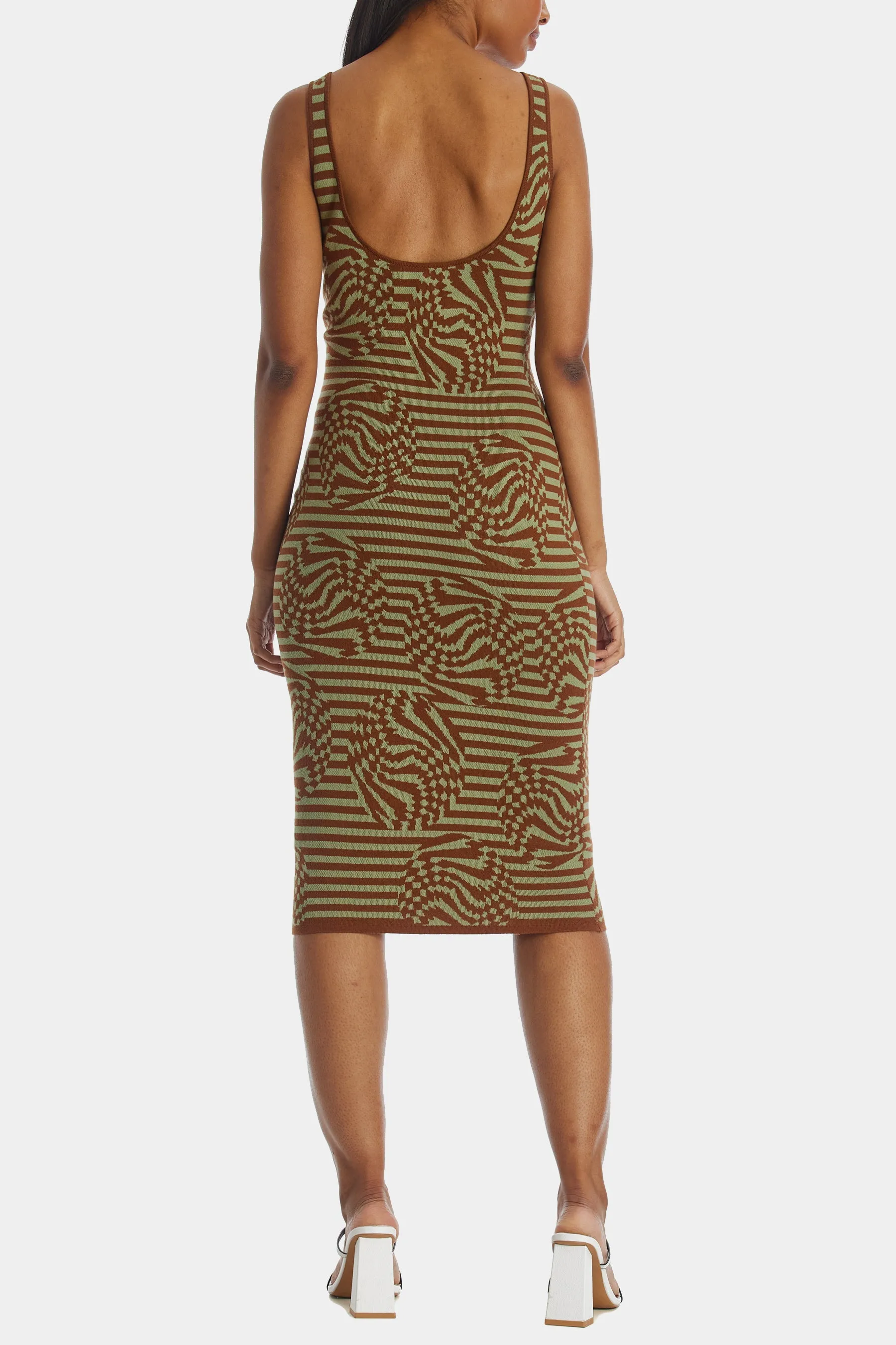 Celeste Optical Stripe Knit Midi Dress sold by Lord & Taylor product image thumbnail 4