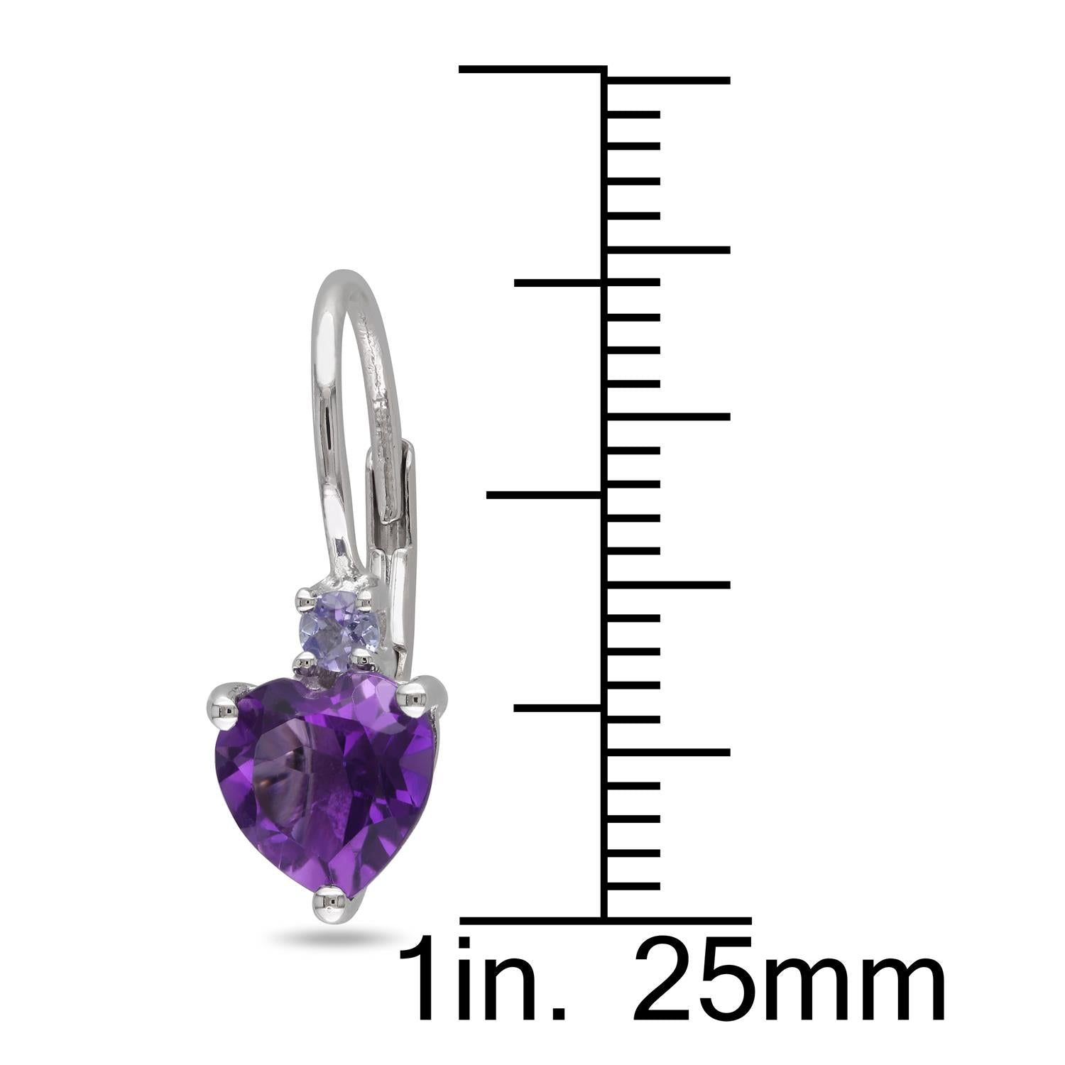 Amethyst and Tanzanite Heart Earrings sold by Lord & Taylor product image thumbnail 2