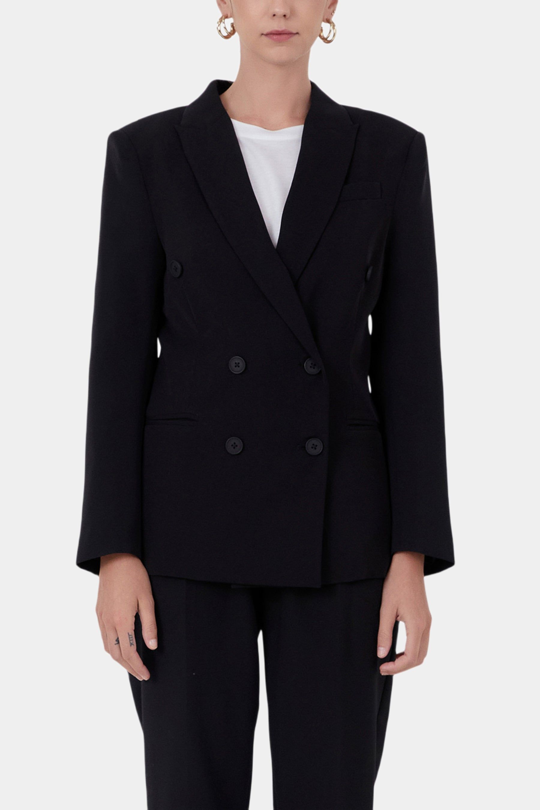 Double Breasted Basic Blazer sold by Lord & Taylor product image thumbnail 4