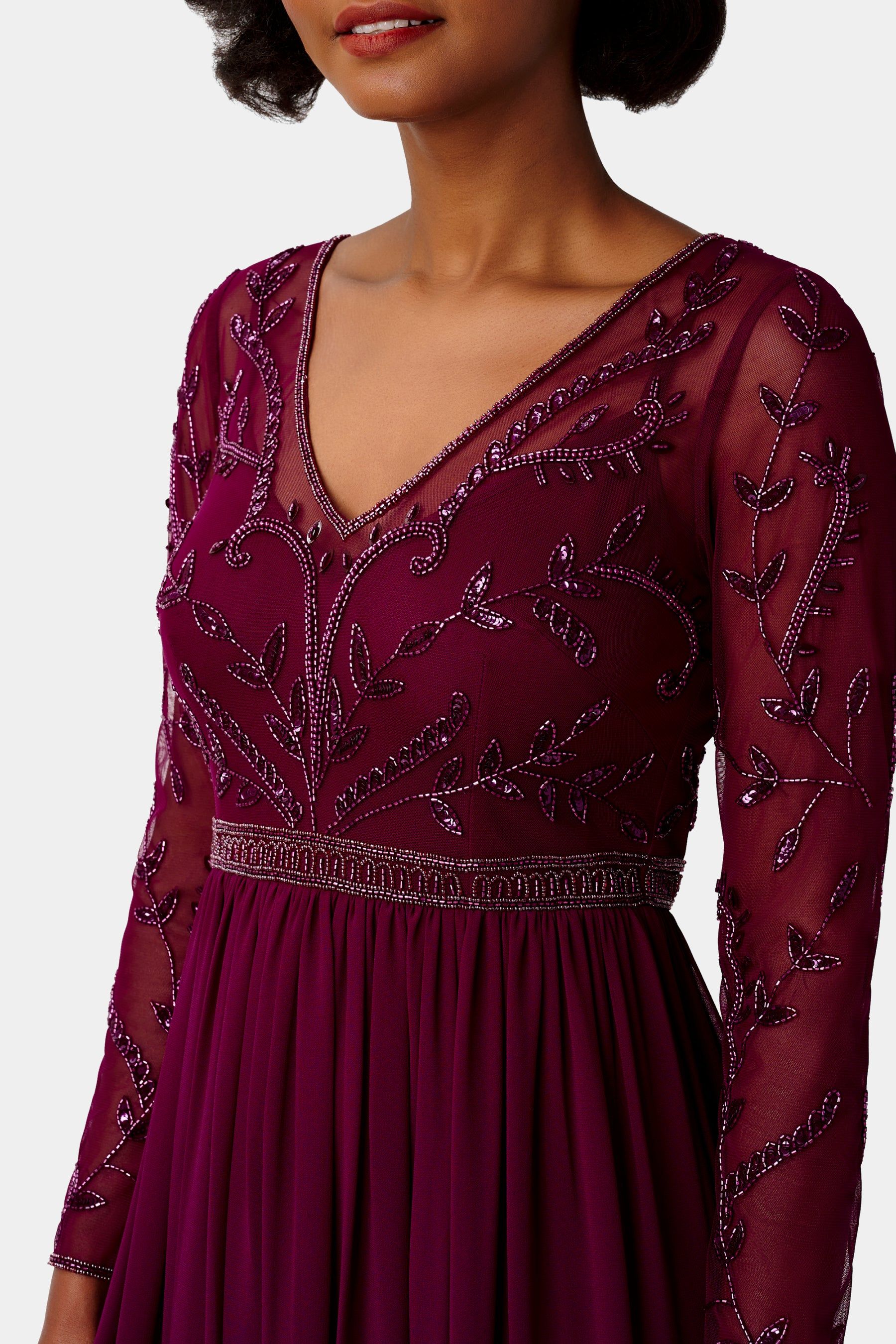 Beaded Chiffon Gown sold by Lord & Taylor product image thumbnail 3