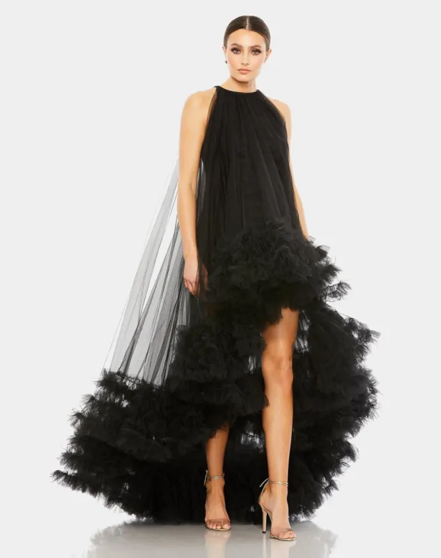 Tulle Sleeveless Hi-Lo Gown sold by Lord & Taylor