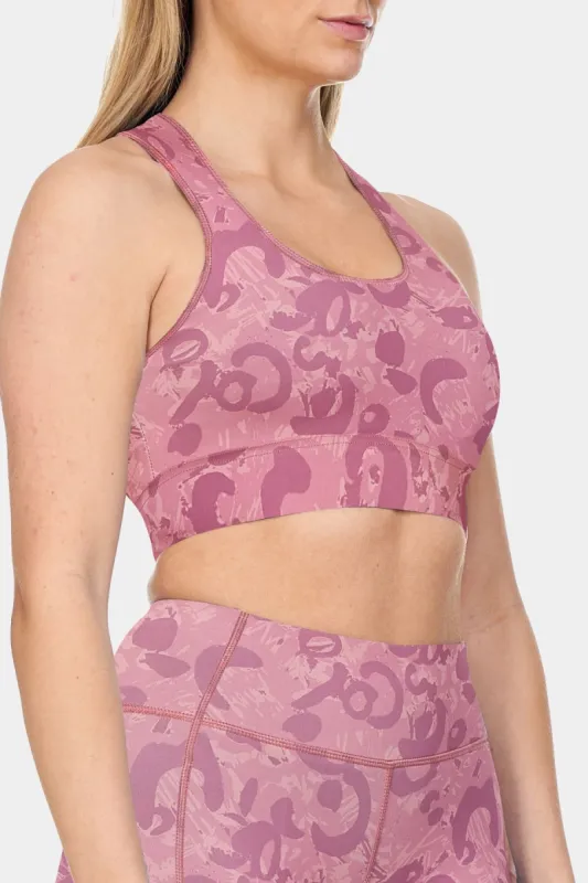 Leopard Print Keyhole Sports Bra sold by Lord & Taylor