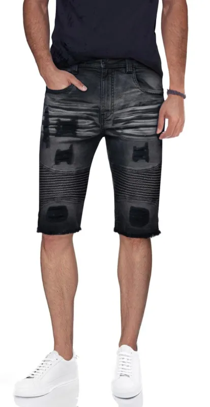Men's Distressed Moto Denim Shorts sold by Lord & Taylor
