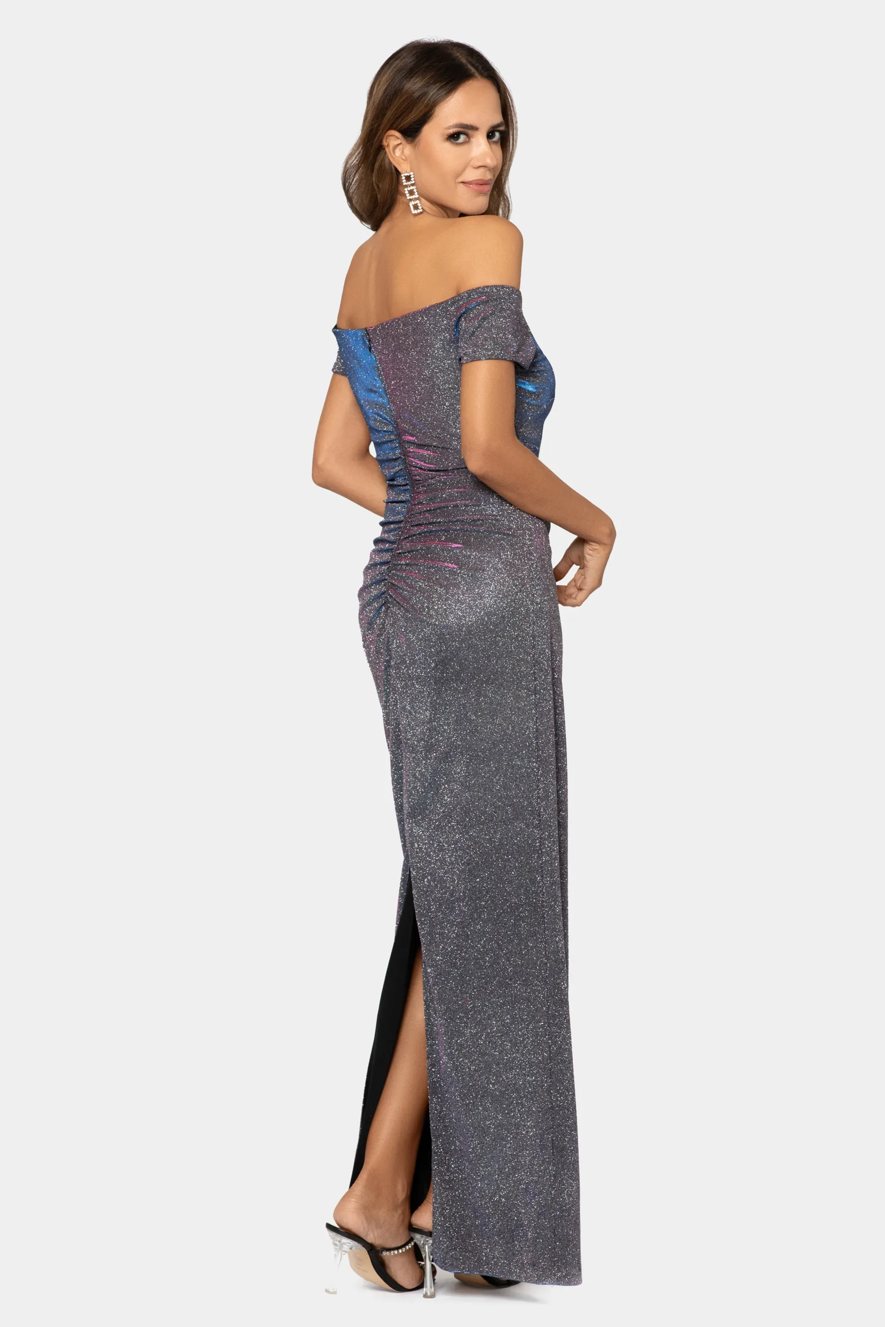 Off The Shoulder V-Front Glitter sold by Lord & Taylor product image thumbnail 3