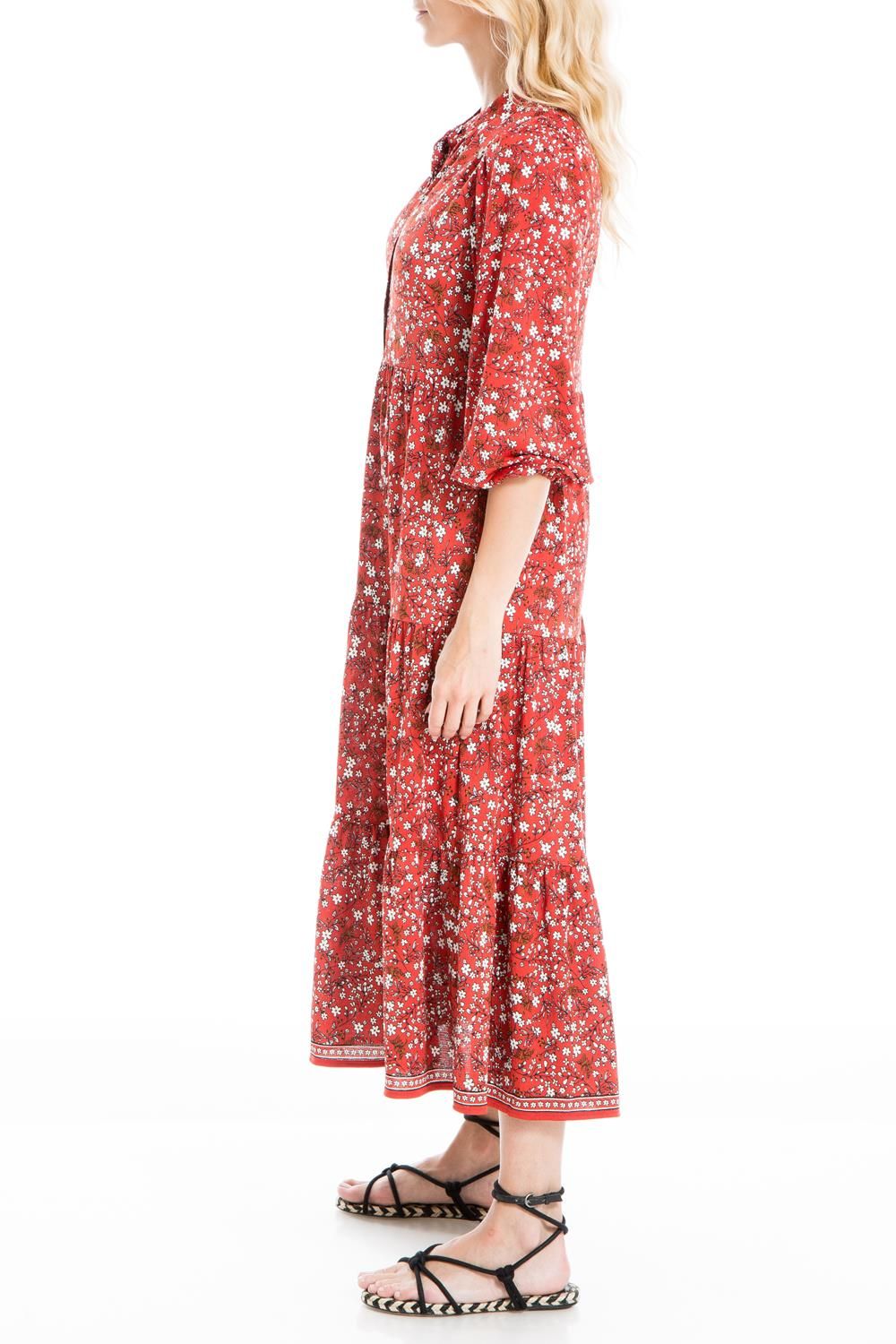 Jersey Elbow Cuffed Sleeve Button Placket Midi Dress sold by Lord & Taylor product image thumbnail 5