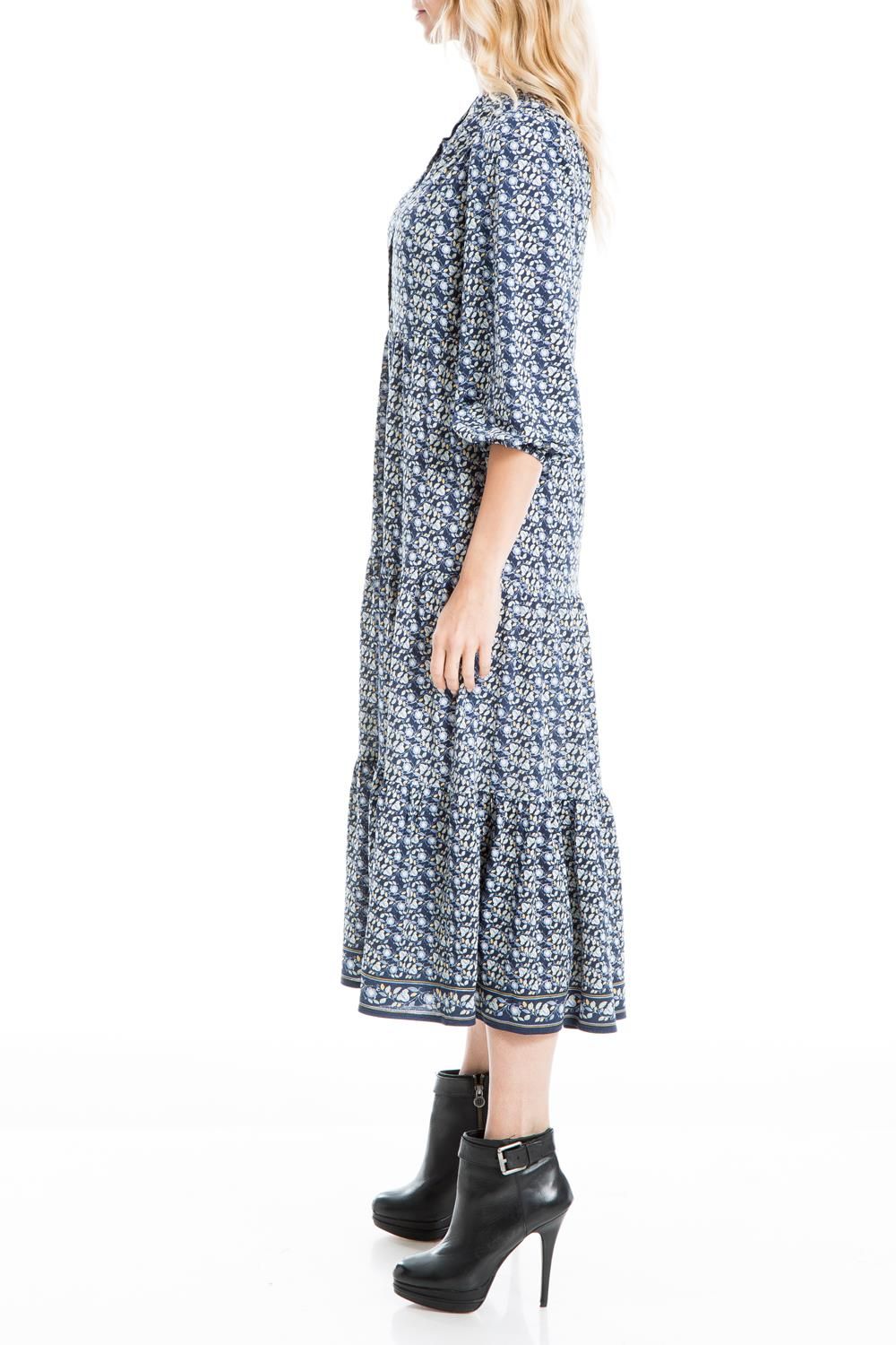 Jersey Elbow Cuffed Sleeve Button Placket Midi Dress sold by Lord & Taylor product image thumbnail 2