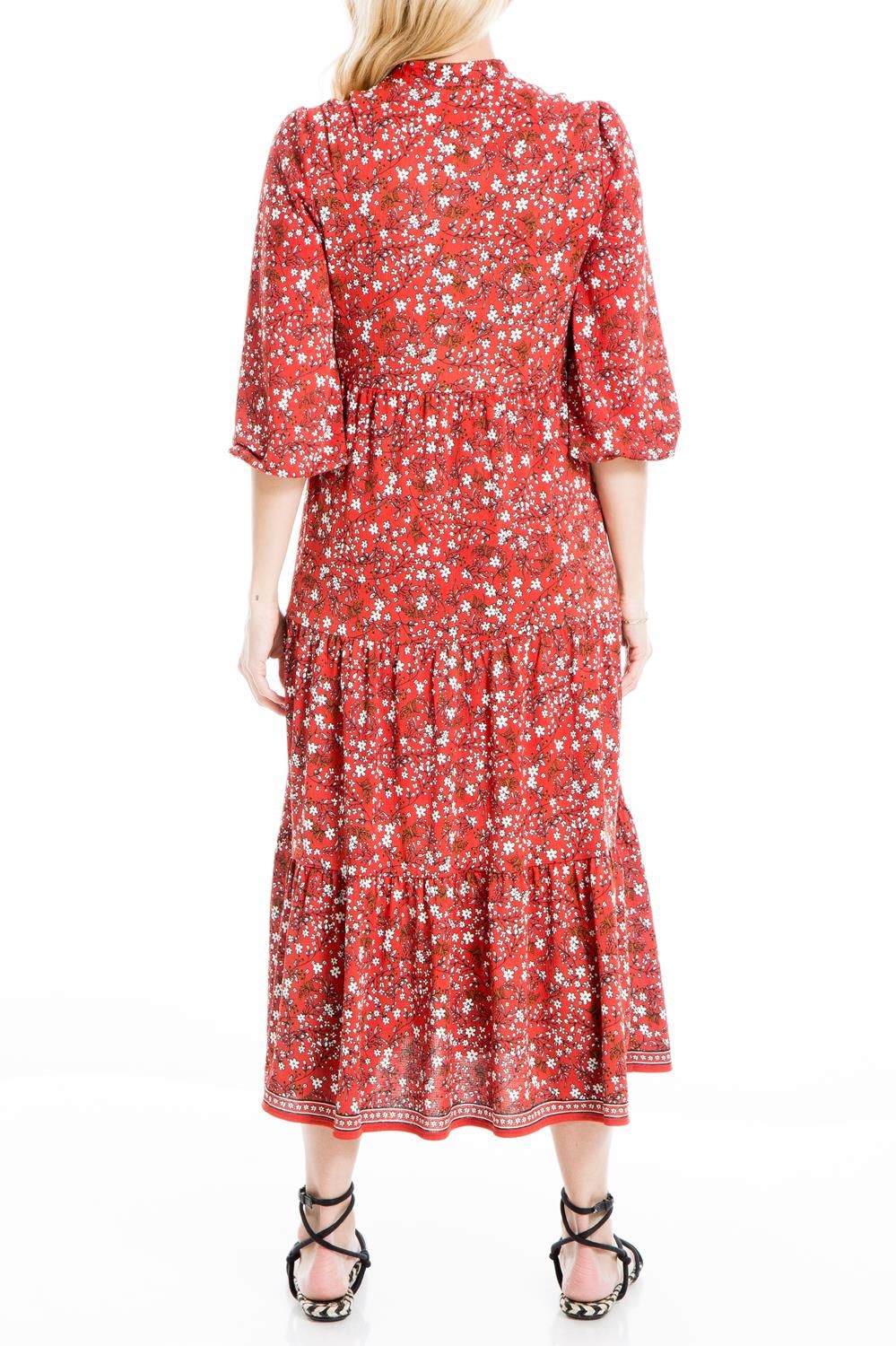 Jersey Elbow Cuffed Sleeve Button Placket Midi Dress sold by Lord & Taylor product image thumbnail 6