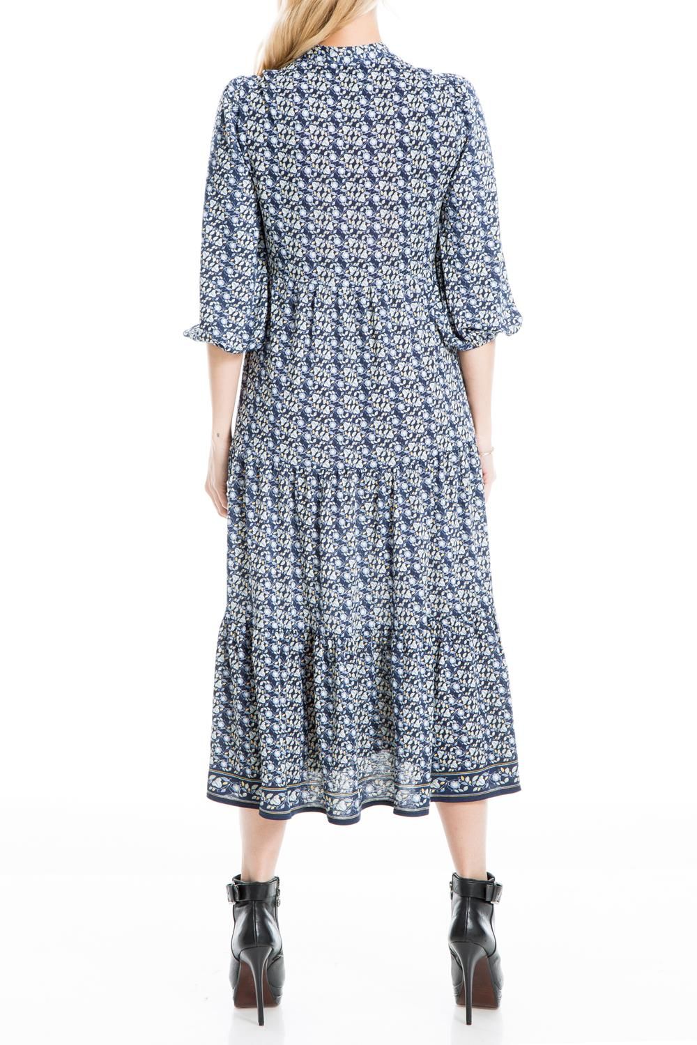 Jersey Elbow Cuffed Sleeve Button Placket Midi Dress sold by Lord & Taylor product image thumbnail 3