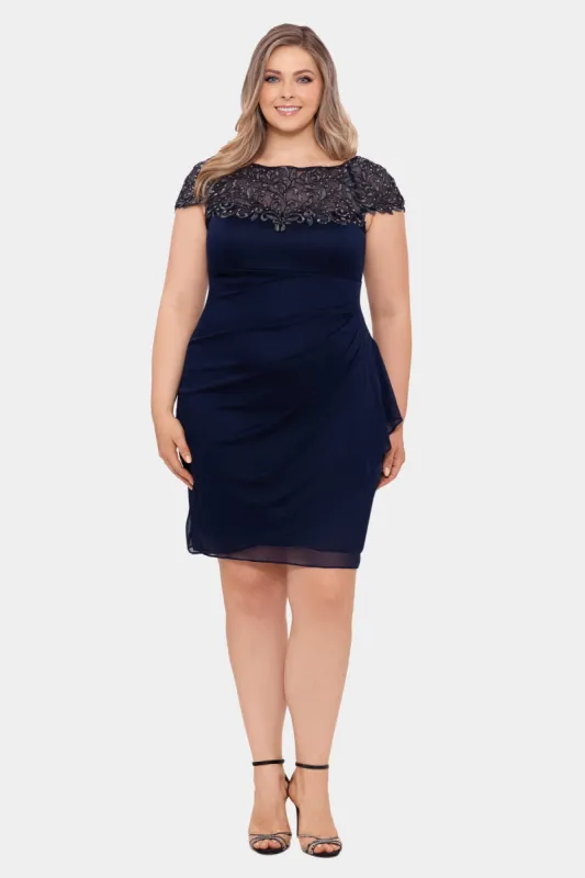 Short Side Ruched Beaded Top Dress sold by Lord & Taylor