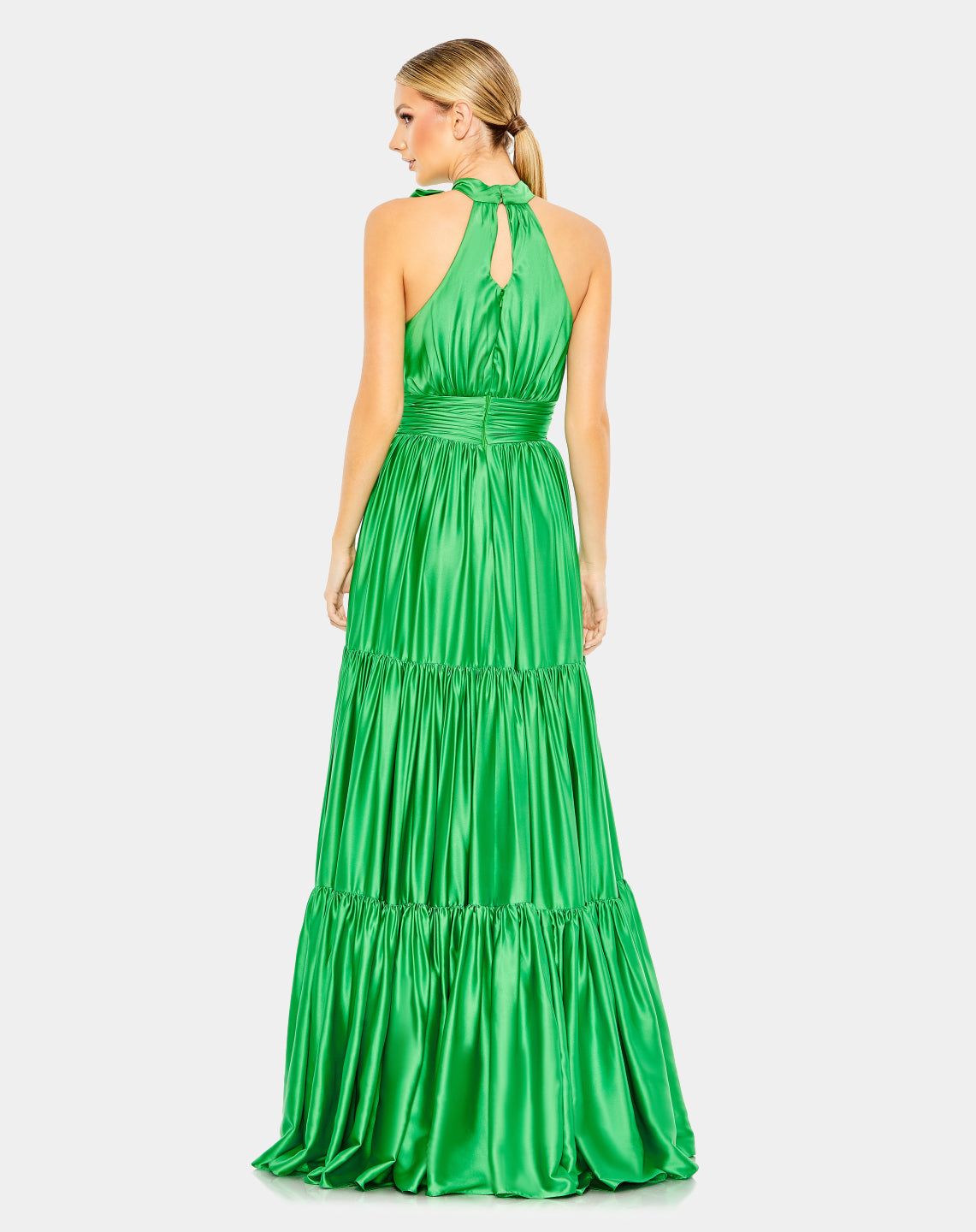 Ruffle Tiered Halter Neck Gown sold by Lord & Taylor product image thumbnail 3
