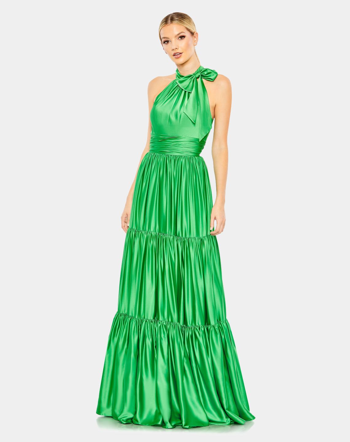 Ruffle Tiered Halter Neck Gown sold by Lord & Taylor product image thumbnail 4