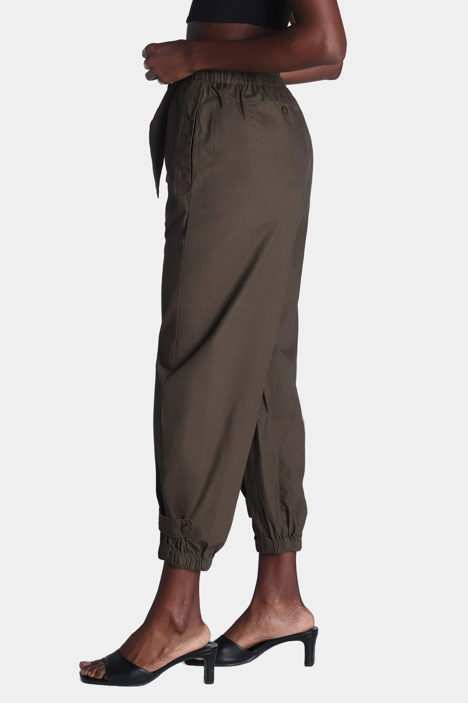 Tie Waist Tapered Utility Pant sold by Lord & Taylor product image thumbnail 3