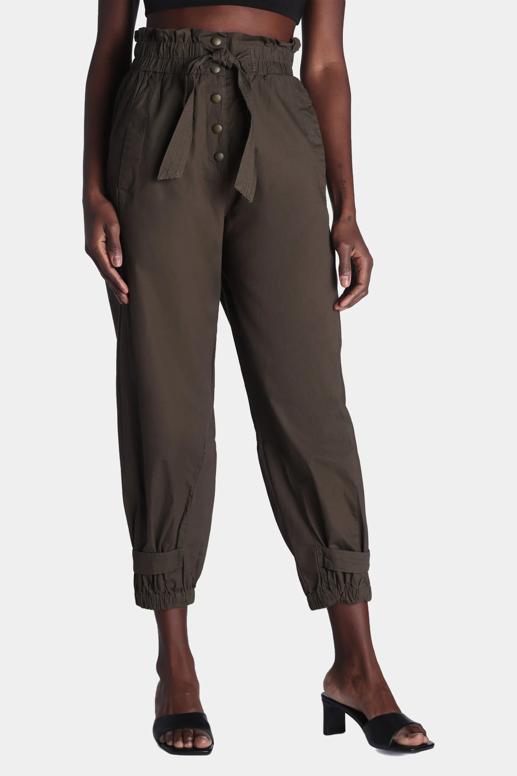 Tie Waist Tapered Utility Pant sold by Lord & Taylor