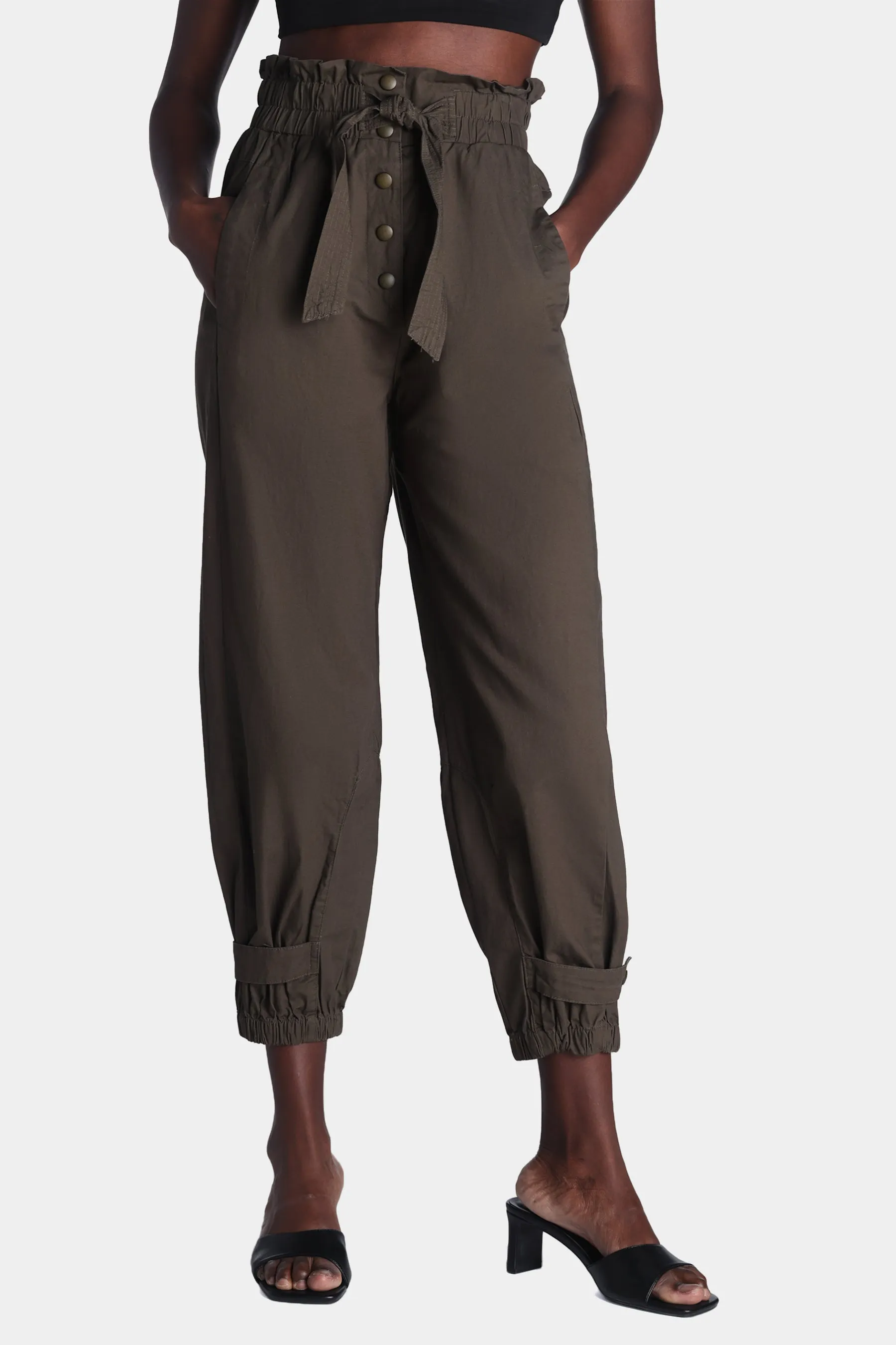 Tie Waist Tapered Utility Pant sold by Lord & Taylor product image thumbnail 2
