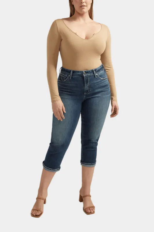 Plus Size Avery High Rise Curvy Fit Capri sold by Lord & Taylor