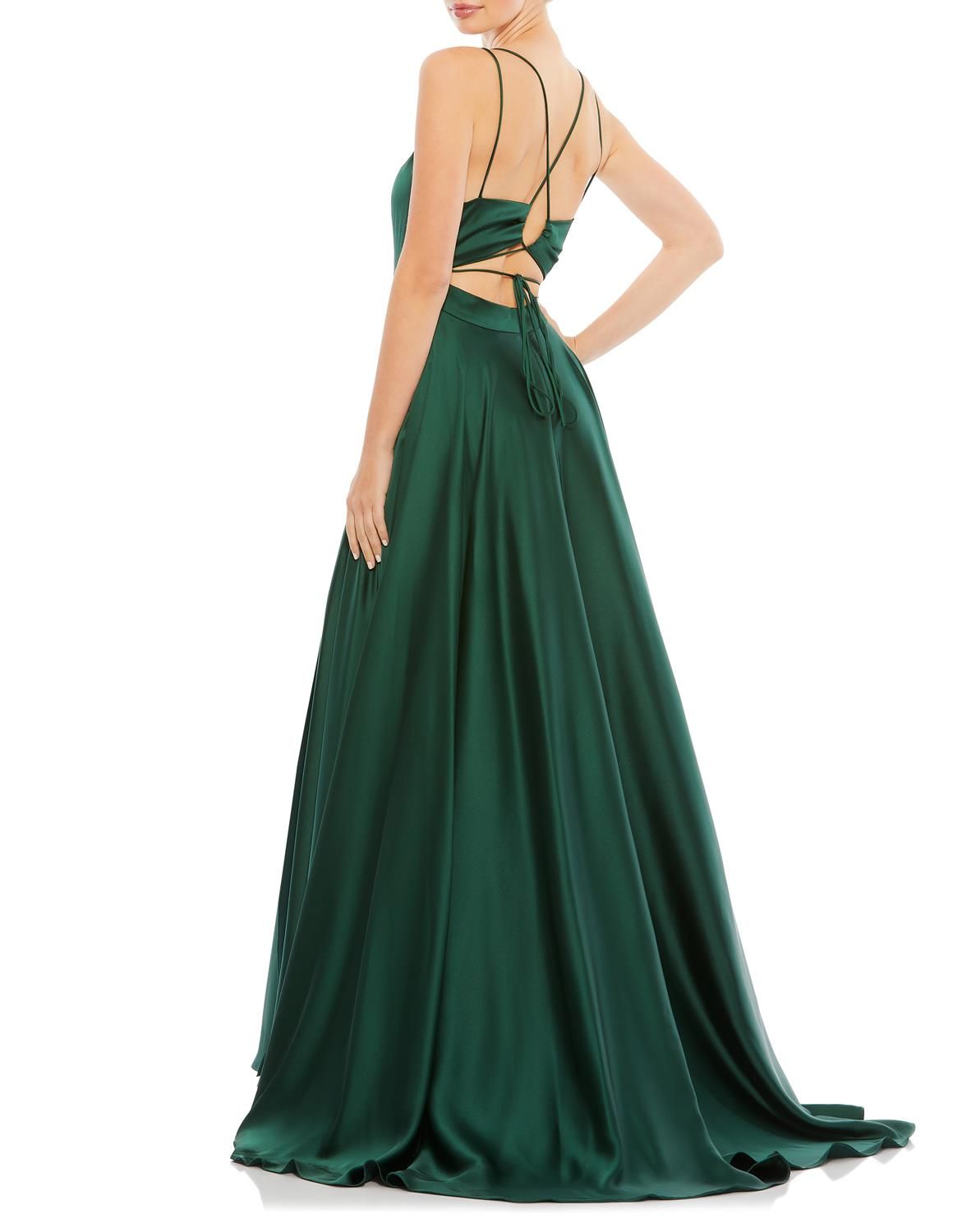 Satin Slit Gown sold by Lord & Taylor product image thumbnail 3