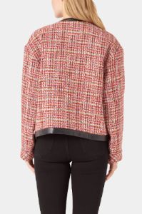 Faux Leather Trim Tweed Jacket sold by Lord & Taylor