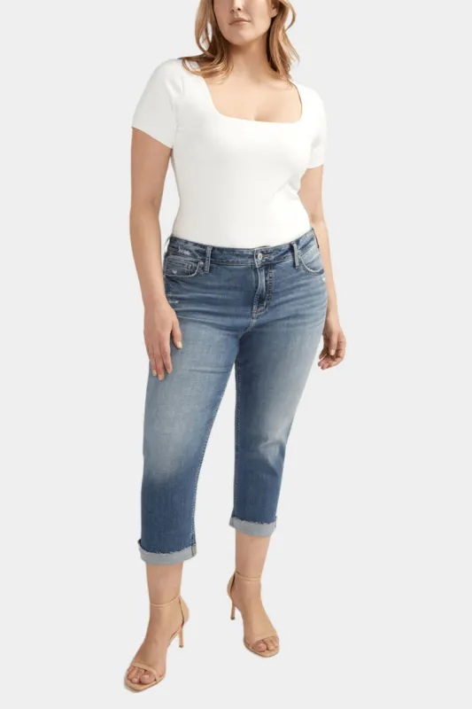 Plus Size Elyse Mid Rise Comfort Fit Capri sold by Lord & Taylor