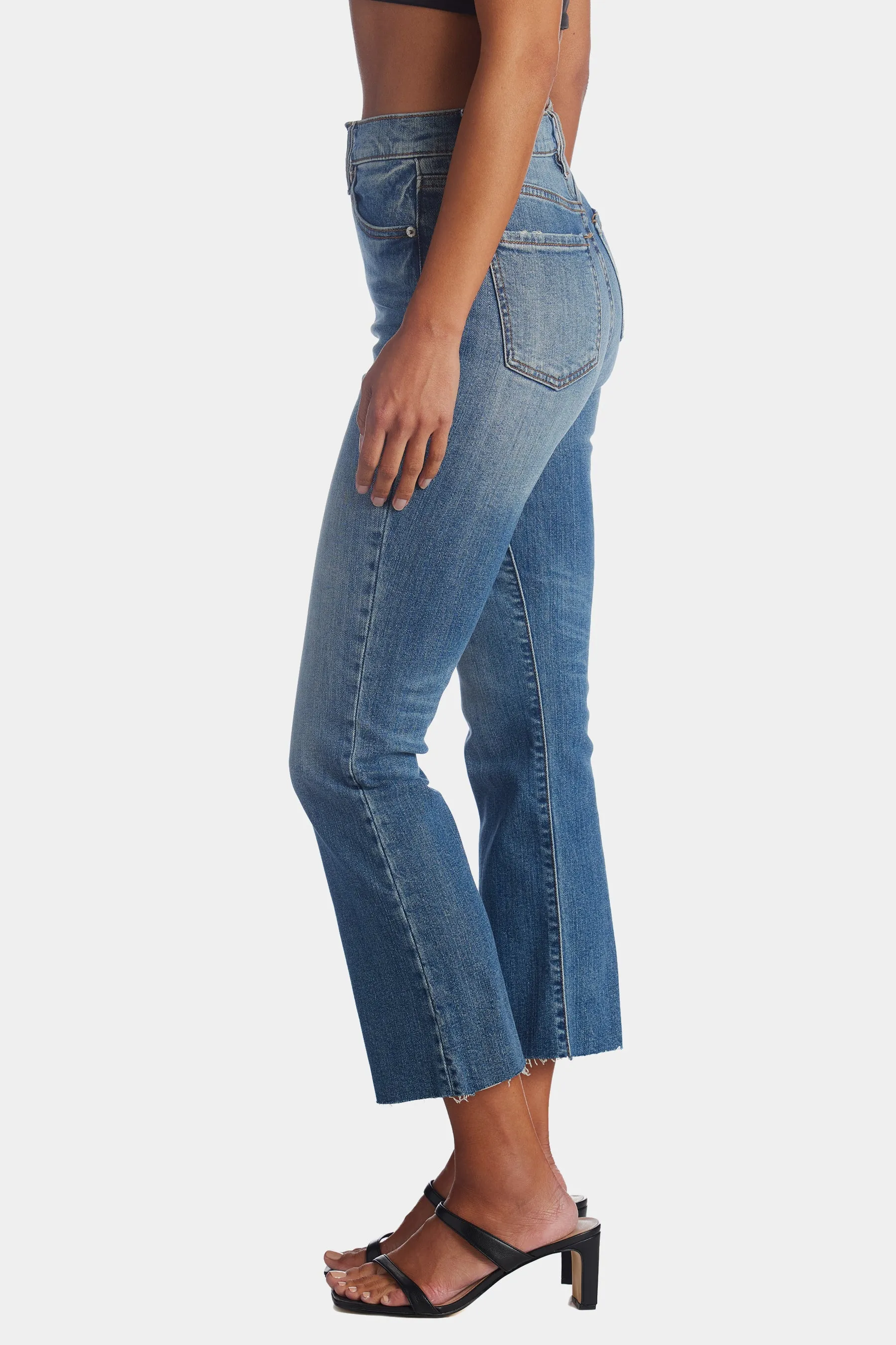 Shy Girl High Rise Crop Flare Leg Jeans sold by Lord & Taylor product image thumbnail 5