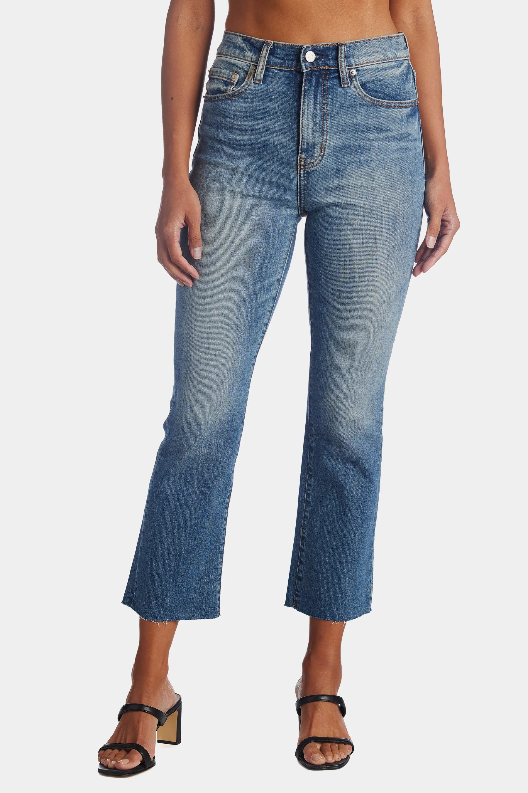 Shy Girl High Rise Crop Flare Leg Jeans sold by Lord & Taylor