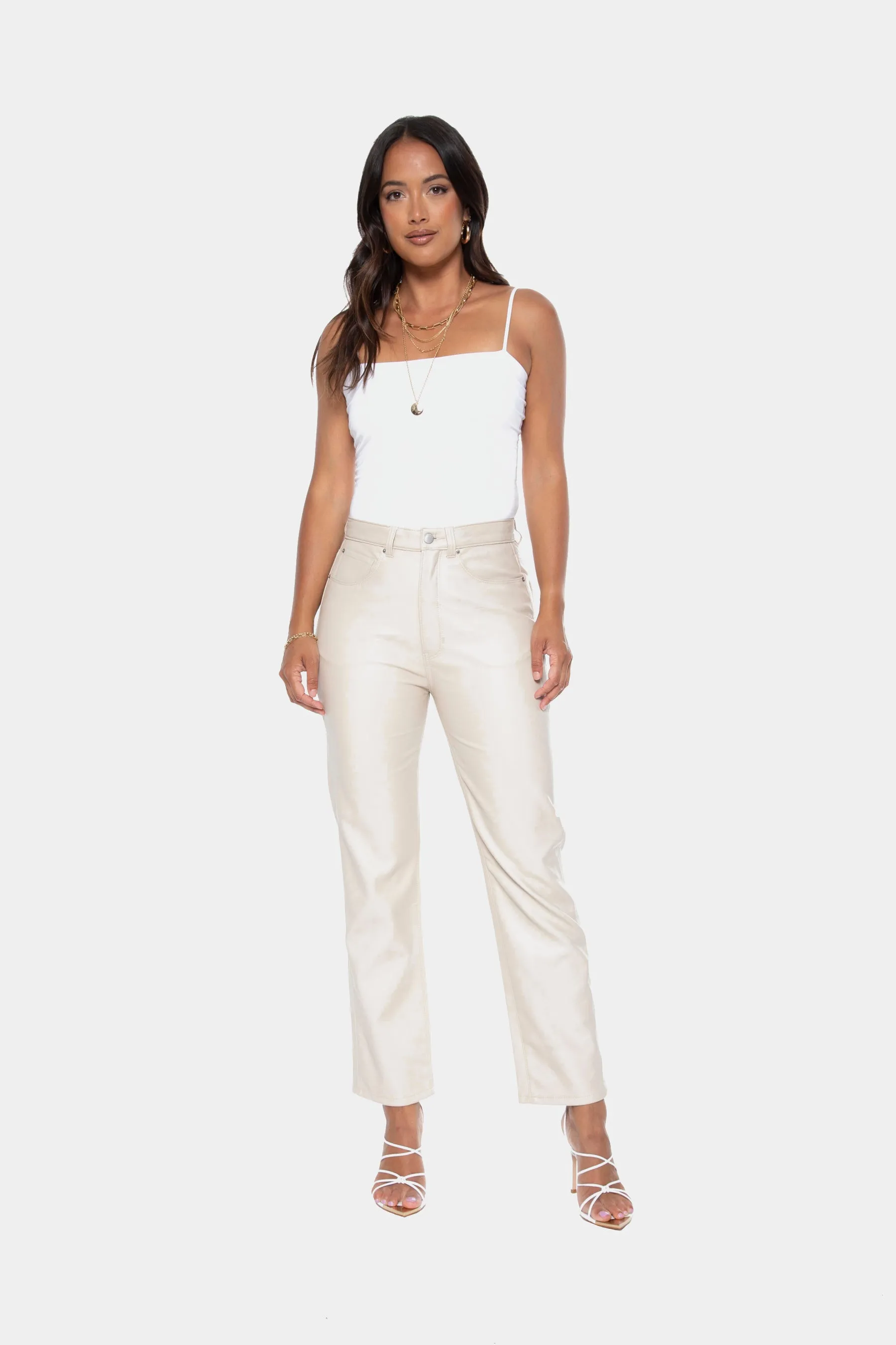 Unreal Leather Straight Leg Pants sold by Lord & Taylor product image thumbnail 2