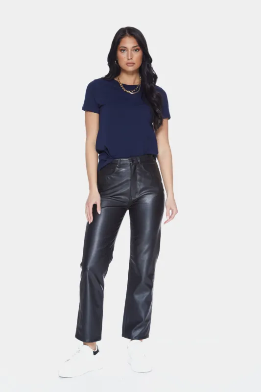 Unreal Leather Straight Leg Pants sold by Lord & Taylor