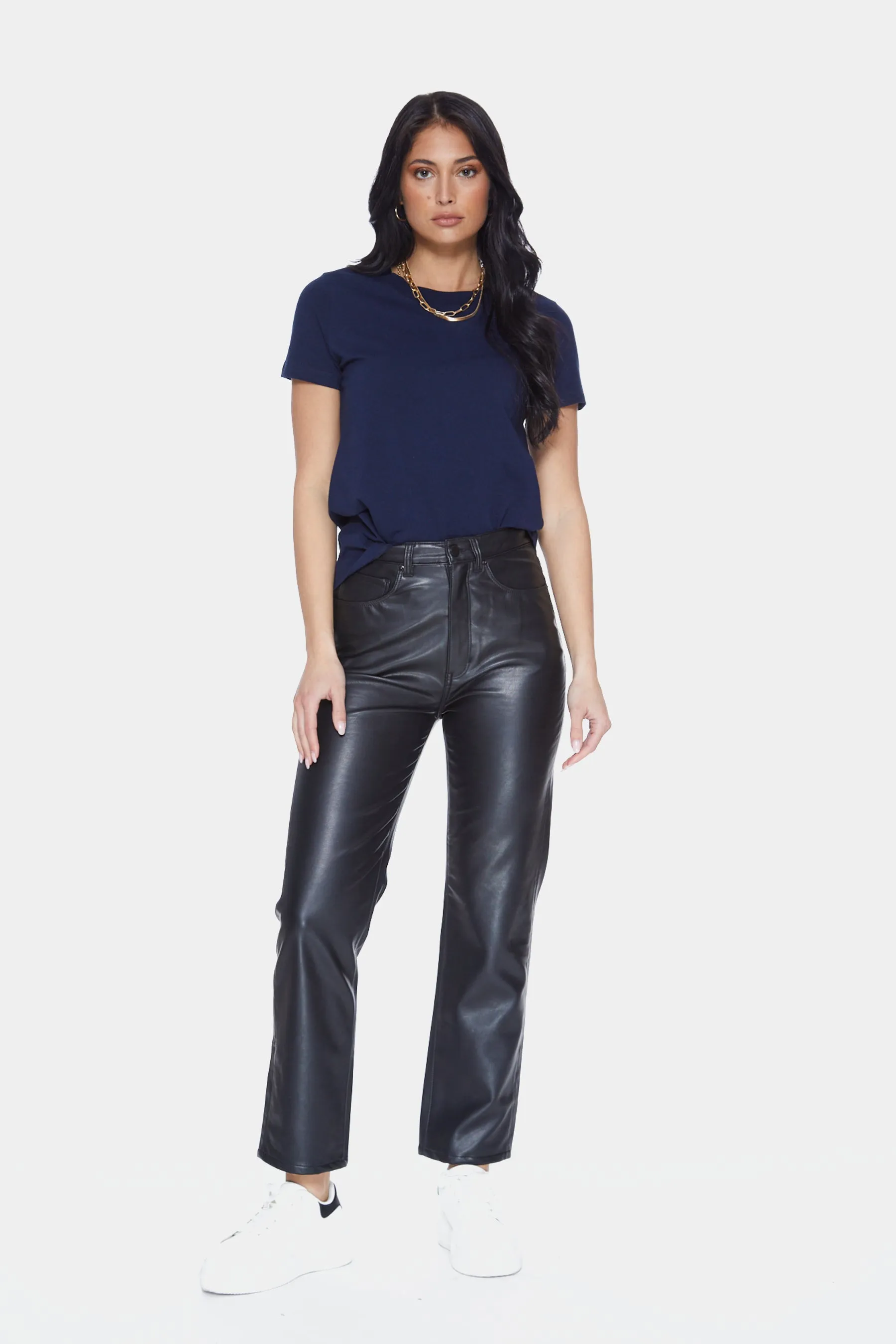 Unreal Leather Straight Leg Pants sold by Lord & Taylor
