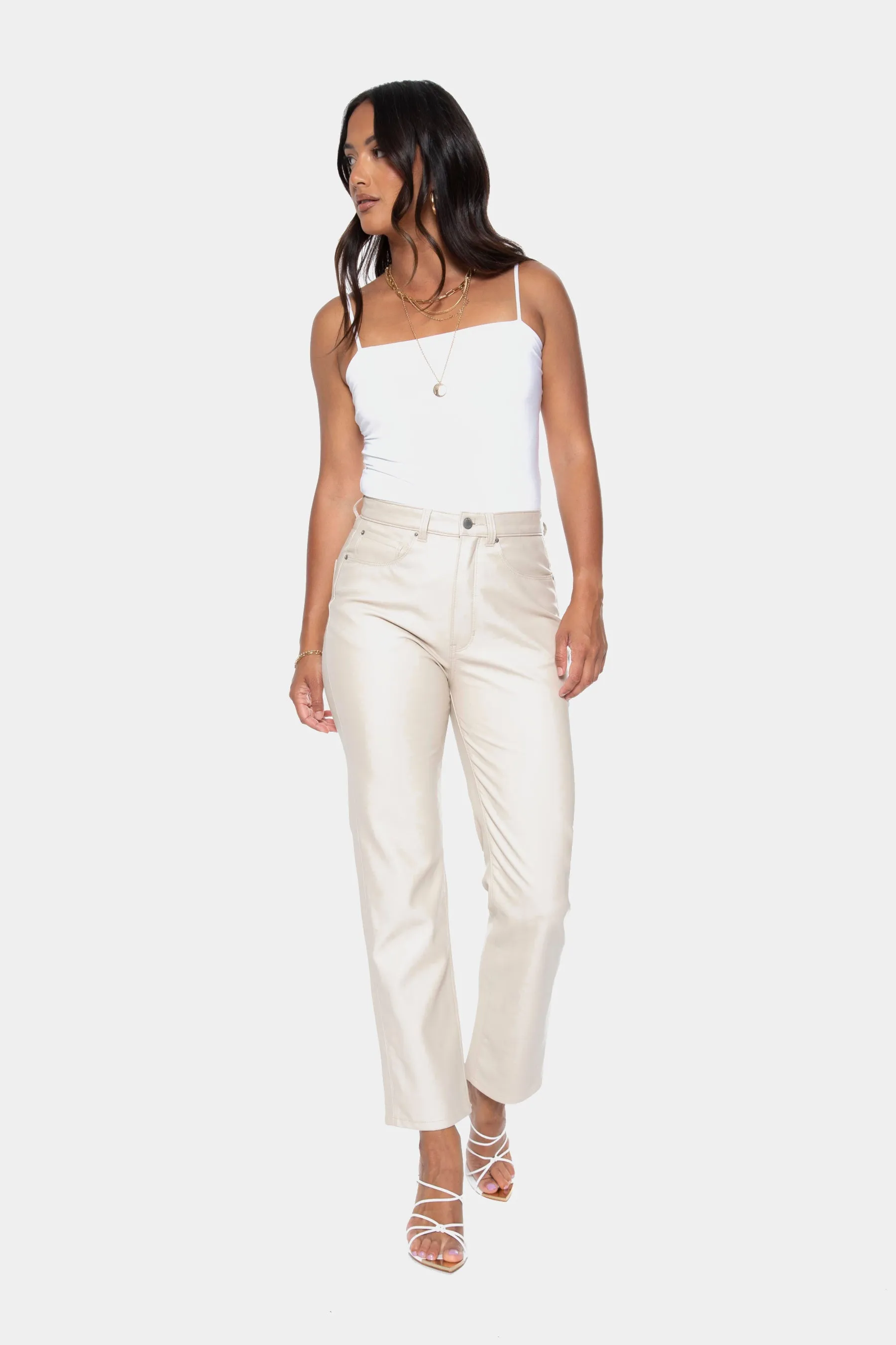 Unreal Leather Straight Leg Pants sold by Lord & Taylor product image thumbnail 5