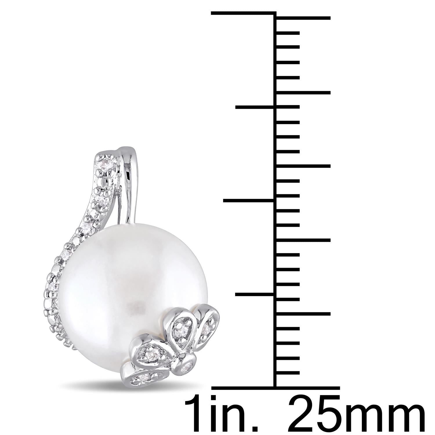 Cultured Freshwater Pearl and Diamond Earrings sold by Lord & Taylor product image thumbnail 2