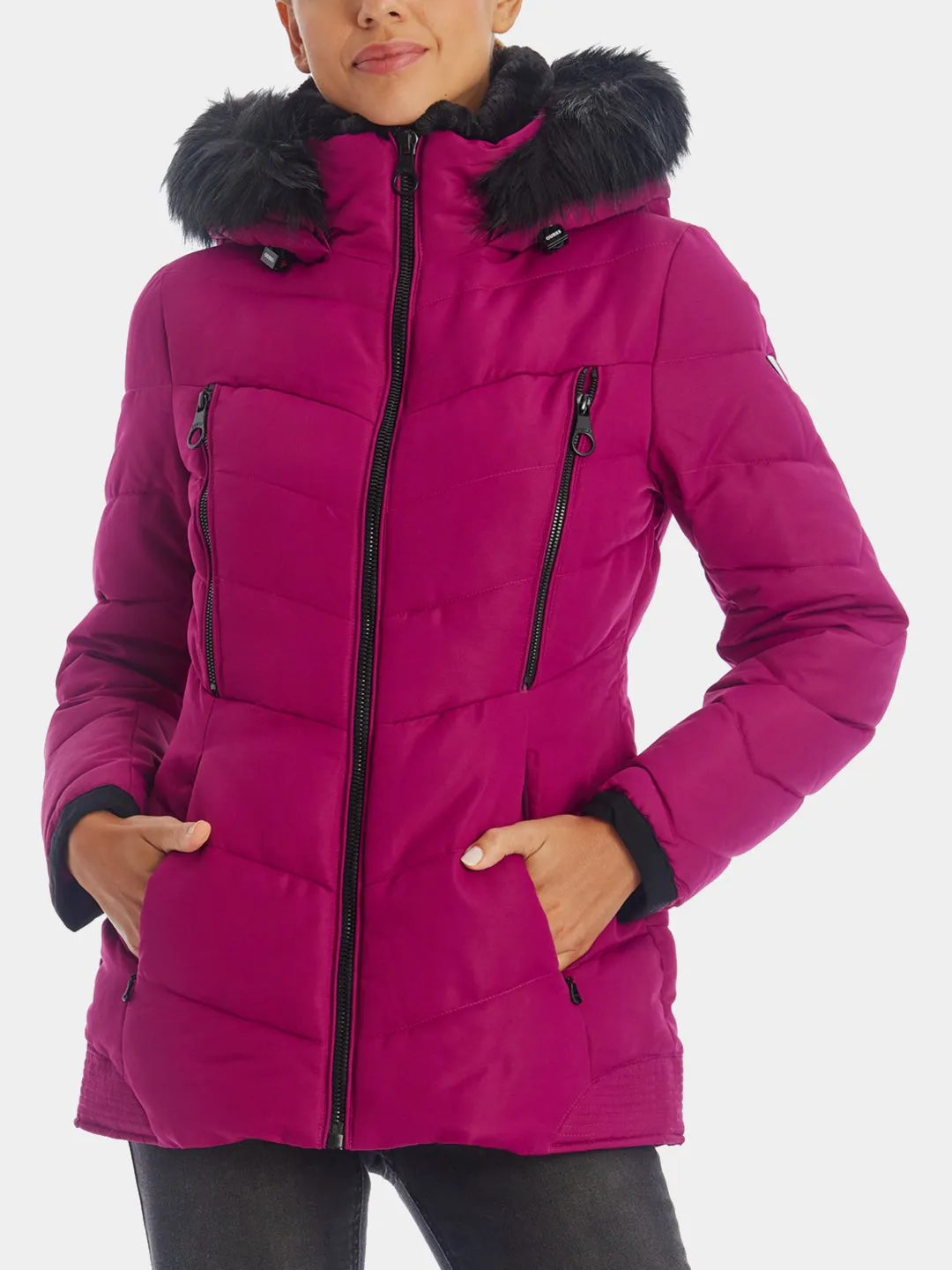 Removable Fur Hood Puffer Jacket sold by Lord & Taylor product image thumbnail 3