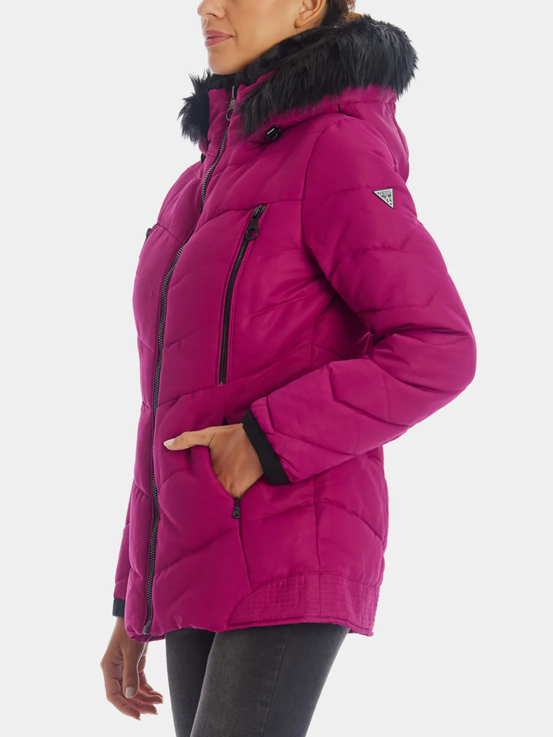 Removable Fur Hood Puffer Jacket sold by Lord & Taylor product image thumbnail 4