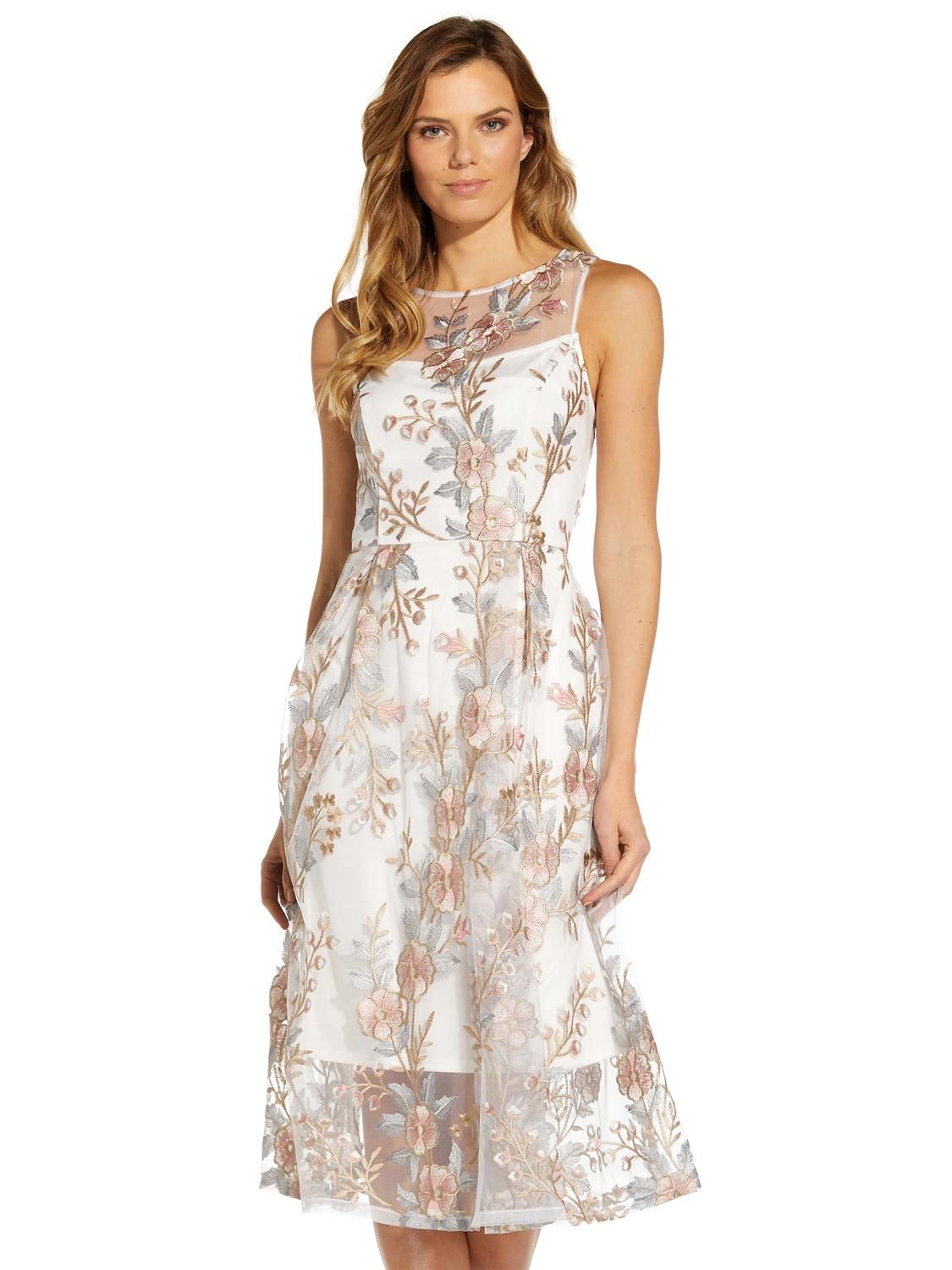 Floral Embroidery Flared Dress sold by Lord & Taylor product image thumbnail 4