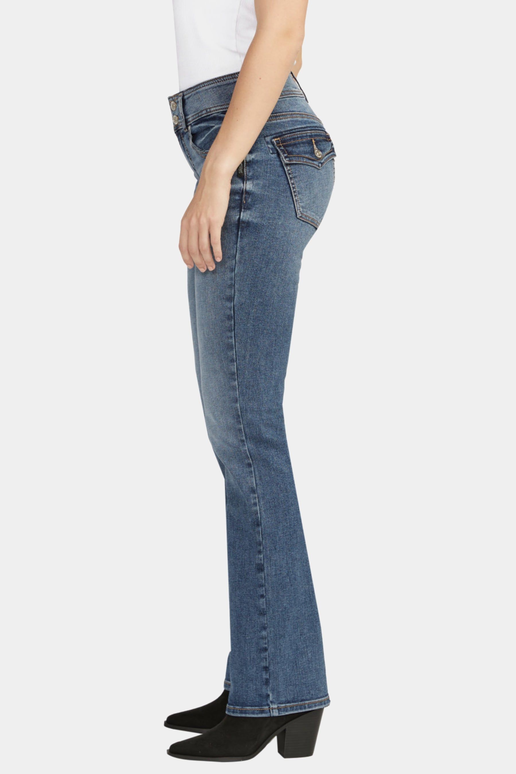 Suki Mid Rise Curvy Fit Slim Bootcut Jeans sold by Lord & Taylor product image thumbnail 4