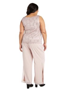 Sleeveless Lace Top, High Low Duster & Pant 3-Piece Set- Plus sold by Lord & Taylor