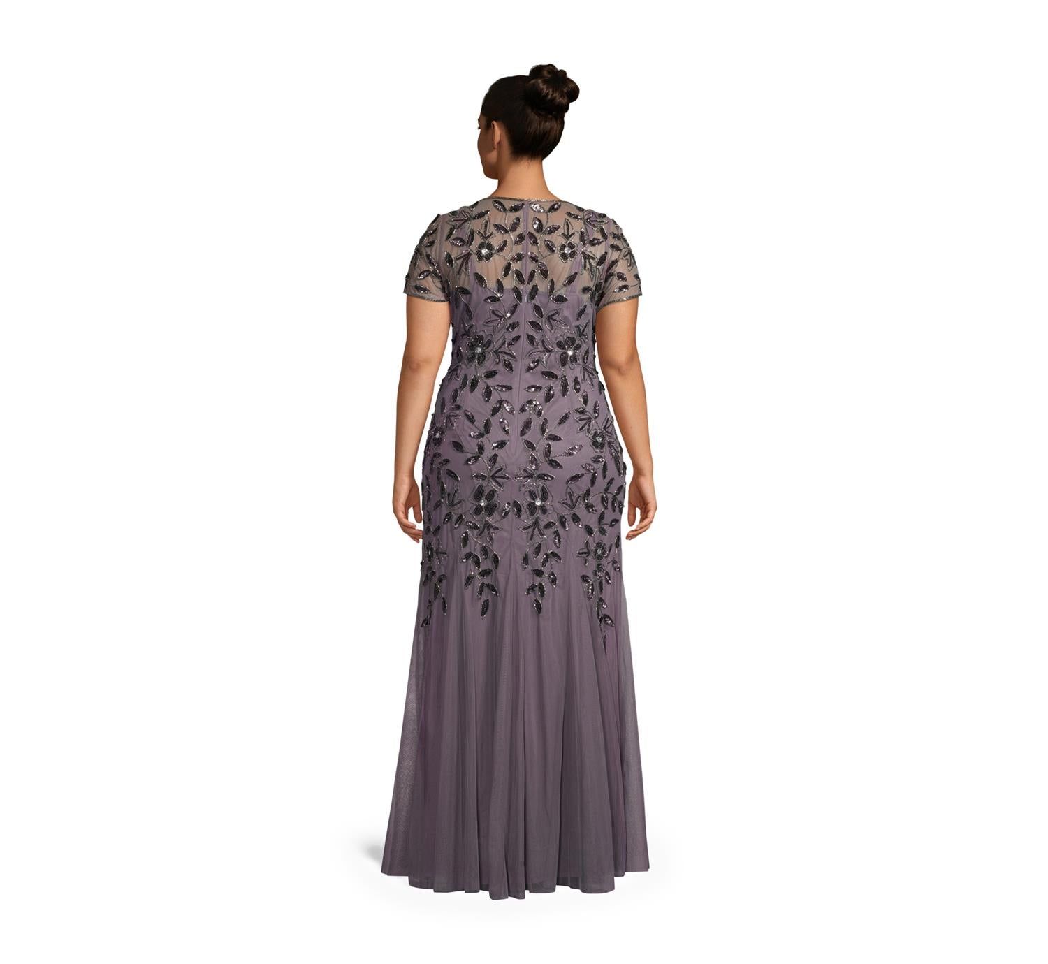 Short Sleeve Beaded Gown sold by Lord & Taylor product image thumbnail 11