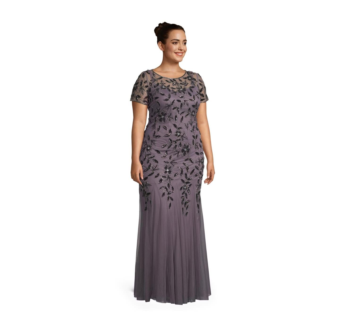 Short Sleeve Beaded Gown sold by Lord & Taylor product image thumbnail 12