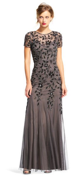 Short Sleeve Beaded Gown sold by Lord & Taylor product image thumbnail 9