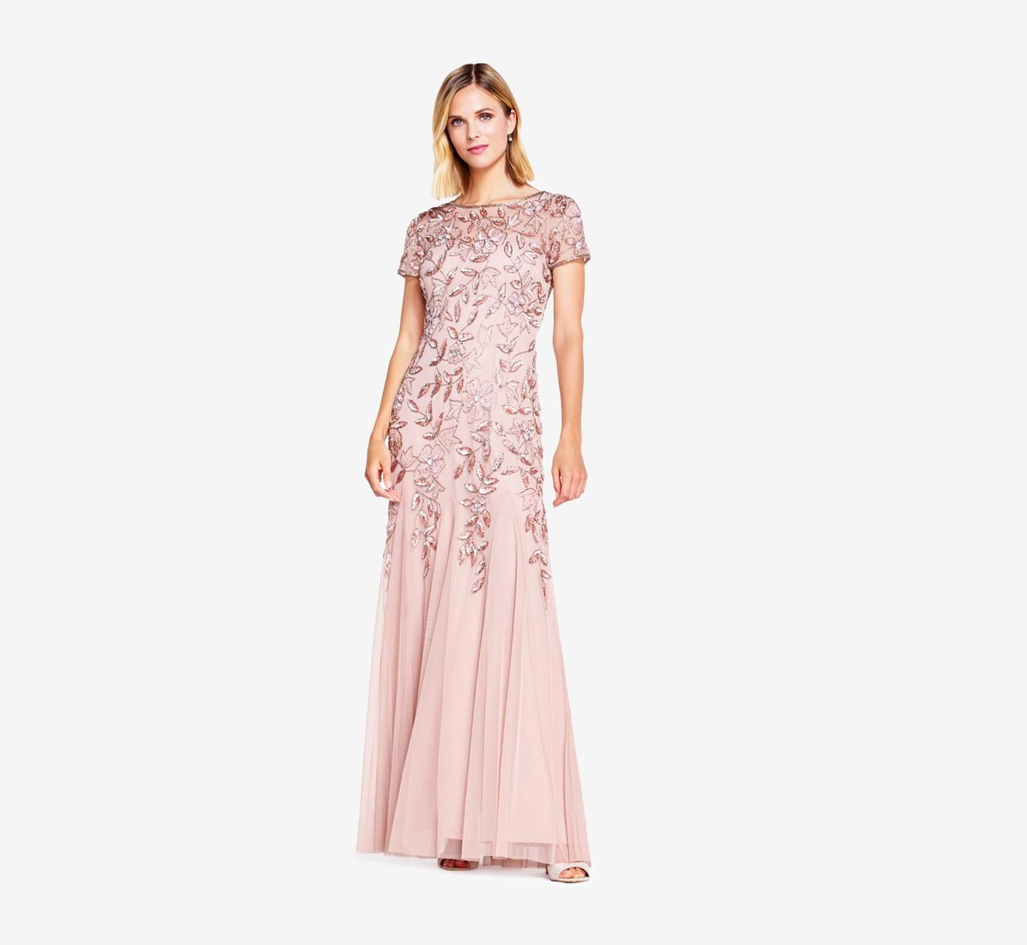 Short Sleeve Beaded Gown sold by Lord & Taylor product image thumbnail 6