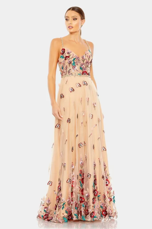 Embellished Floral Detail A-Line Gown sold by Lord & Taylor