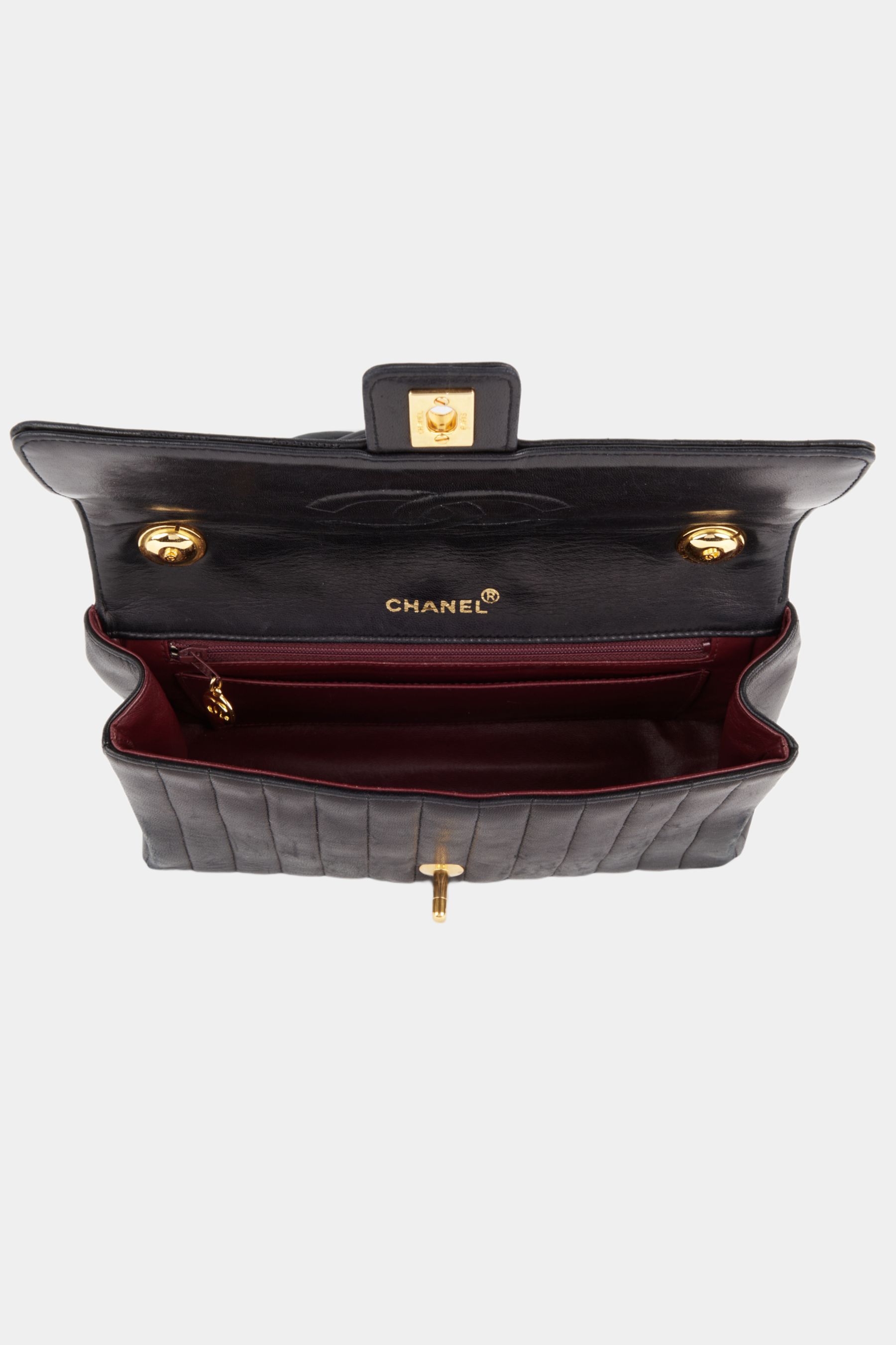 GHW Medium Lambskin Vertical Single Flap Bag sold by Lord & Taylor product image thumbnail 4