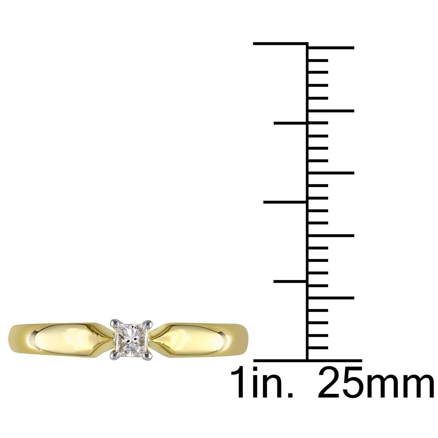 10k Yellow Gold Diamond Princess-Cut Ring sold by Lord & Taylor product image thumbnail 4
