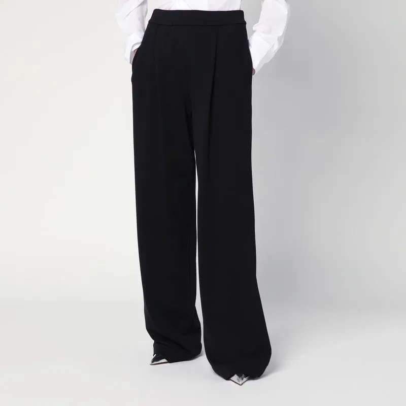 Dries Van Noten Wide black cotton trousers sold by Lord & Taylor