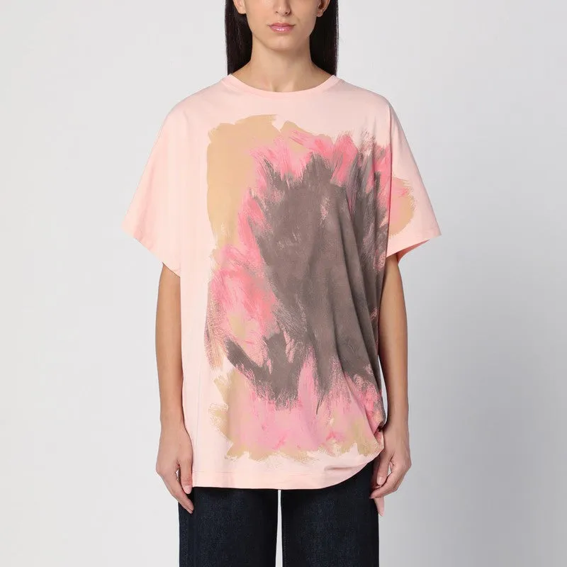 Dries Van Noten Pink cotton T-shirt with bow sold by Lord & Taylor