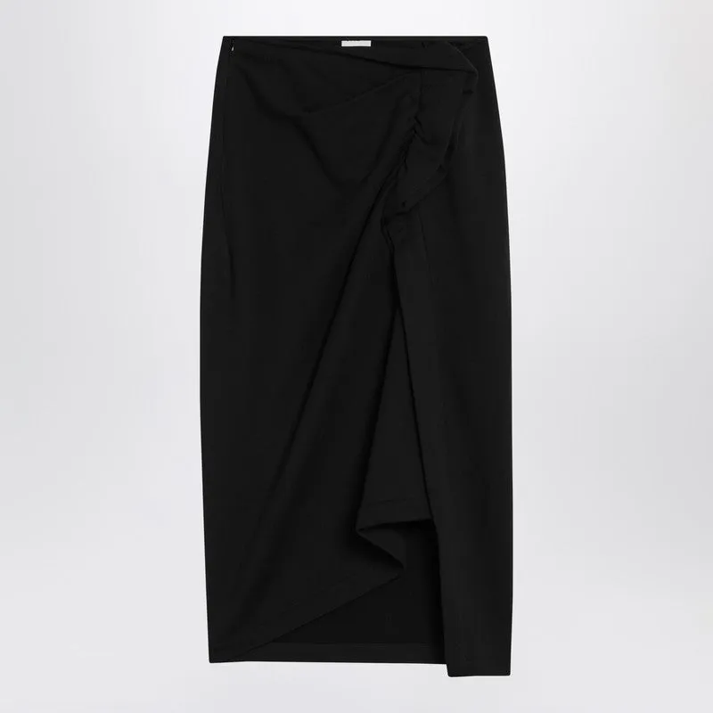 Dries Van Noten Black skirt with draping sold by Lord & Taylor