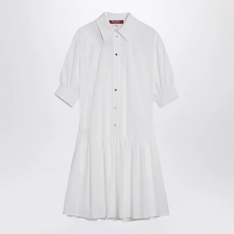 Max Mara Studio Short white cotton shirt dress made by Lord & Taylor